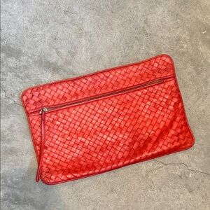 Bottega Veneta vintage red clutch